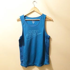 NWOT Nike running tank top blue nike logo small
